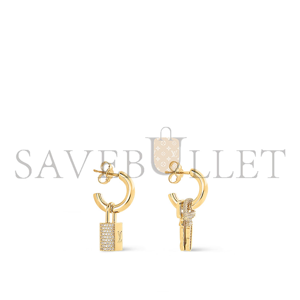 LOUIS VUITTON LV PADLOCK EARRINGS M01583